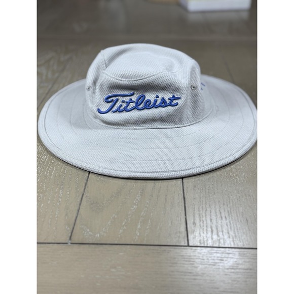 Titleist Hat Boonie One Size Gray Pro V1 FJ Golf Wide Brim Mens Sun Hat - Picture 3 of 8
